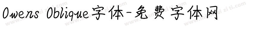 Owens Oblique字体字体转换